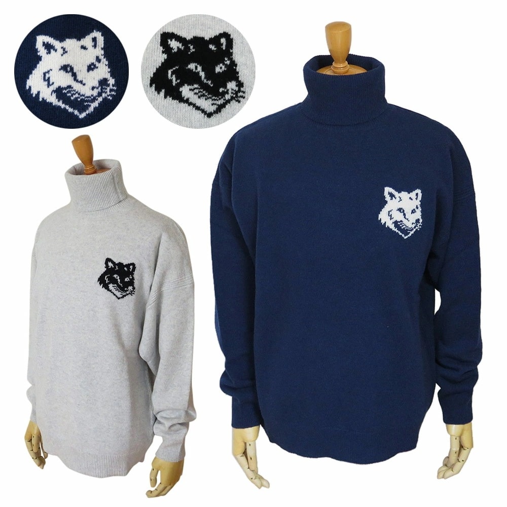 タートルネック セーター メンズ LM00820KT1063 フォックスヘッド インターシャ コンフォート ハイネック ジャンパー ニット