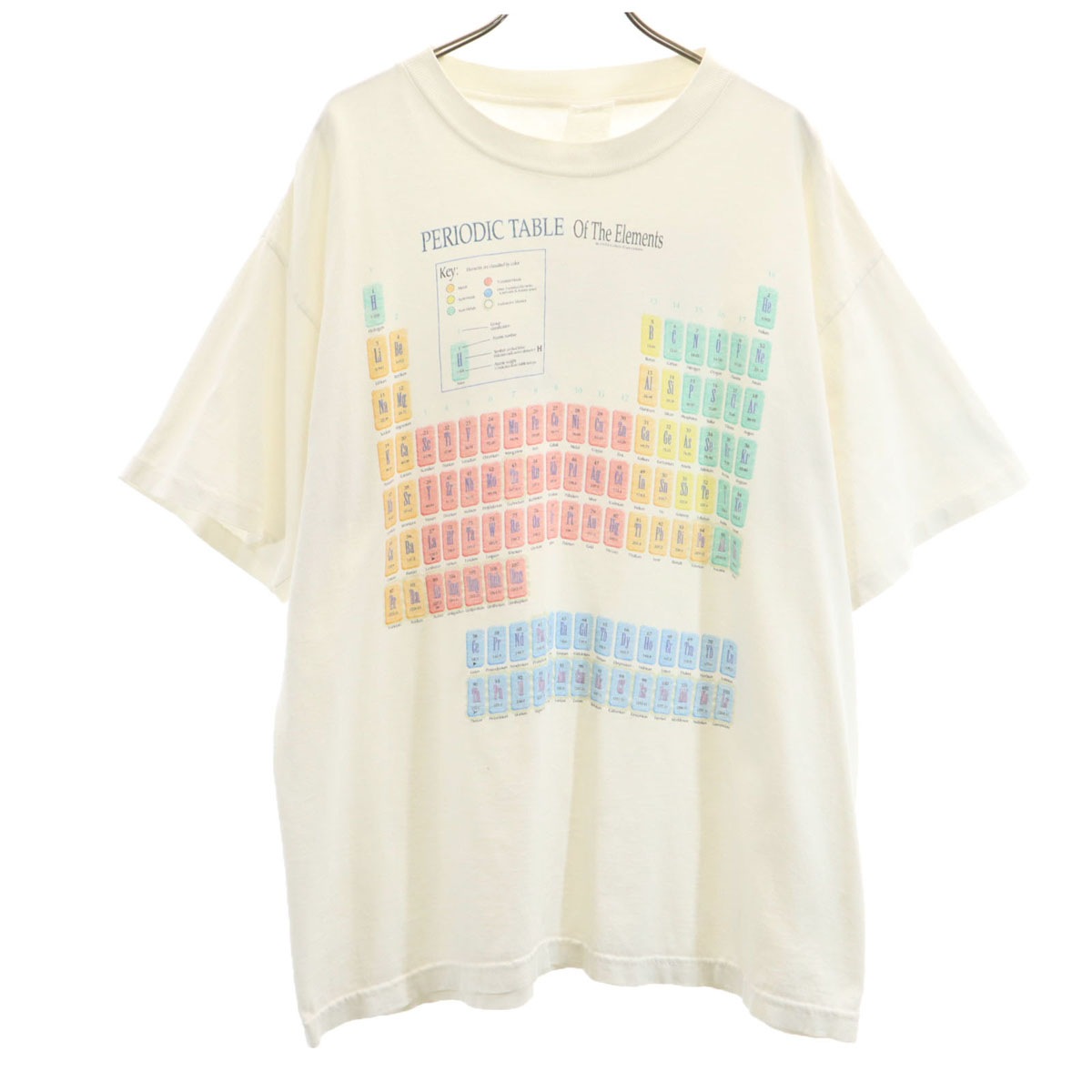 Murina ムリナ 90s USA製 オールド 元素周期表 半袖 Tシャツ XL ホワイト メンズ 古着