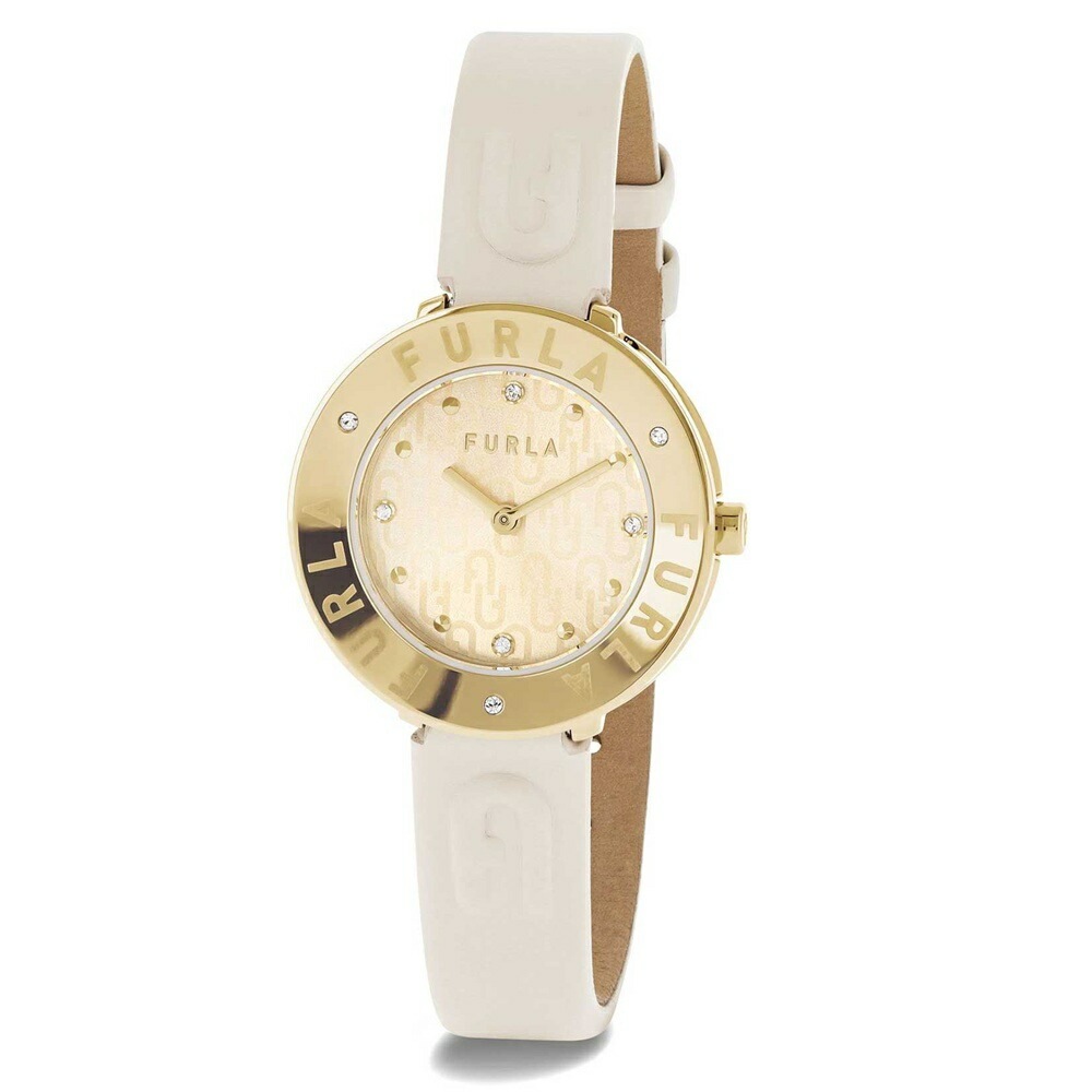 フルラ 腕時計 レディース ブランド ホワイト 革 レザー エッセンシャル ゴールド文字盤 時計 小さい シンプル かわいい おしゃれ 大人 女性 母 妻 彼女 時計 記念日 贈り物 サプライズ 家族