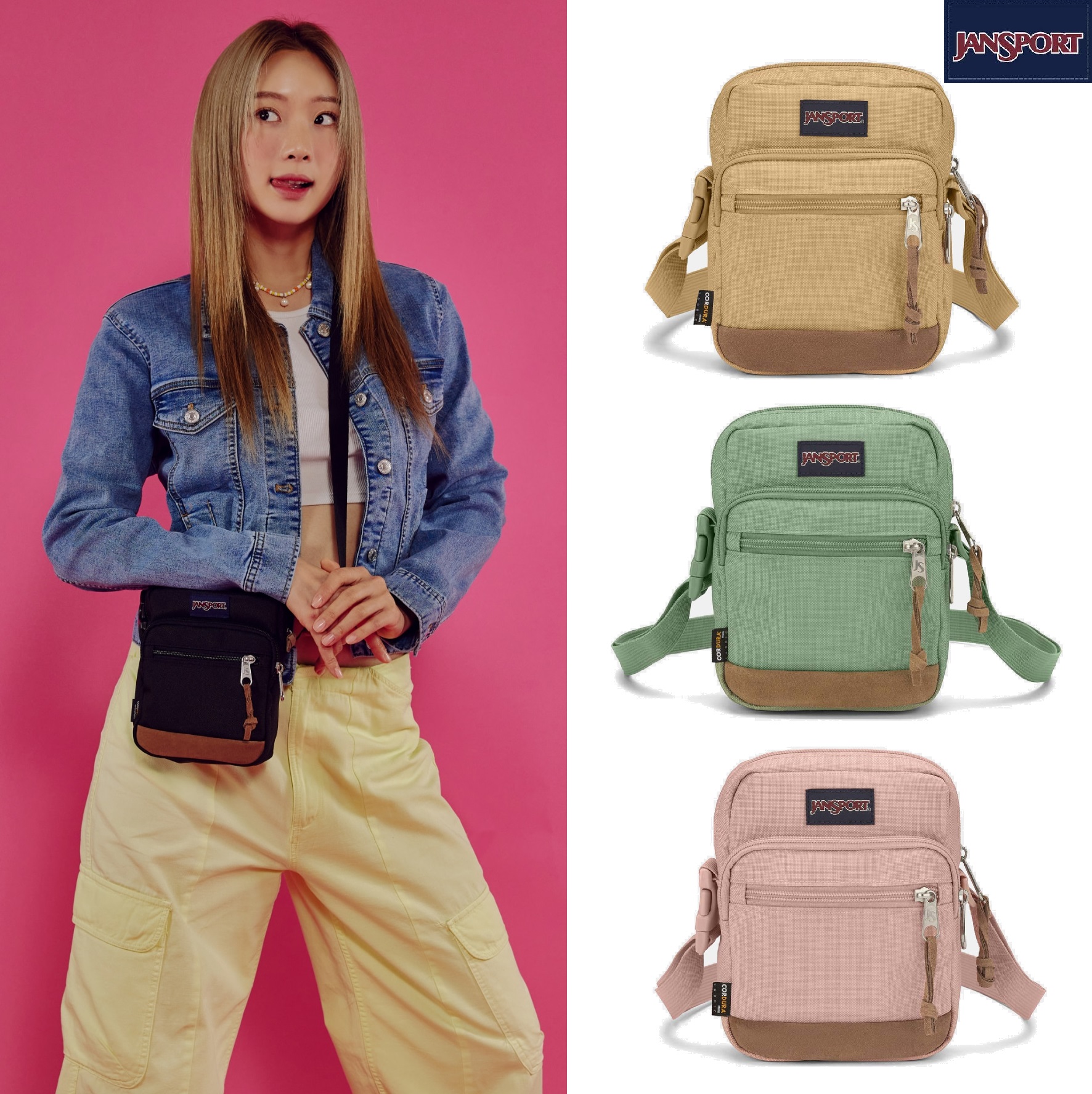 Core Crossbody Bag 4色 [TVXQ-ユノユンホ 着用] デイリー 日常用 男女共用 韓国ファッション 韓国人気 ストリートファッション 学生 大学生 カジュアル