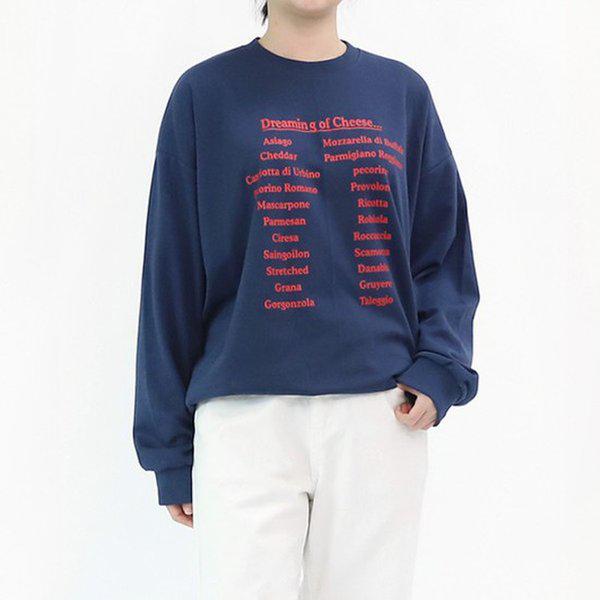 スウェットシャツ SWV060 3COLOR 男女共用ルーズフィットレタリング長袖Tシャツ 4,713円