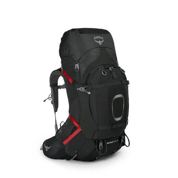 イソプラス 60L ブラック / 男性用大型バックパック バックパッキング 取り外し可能ヘッド