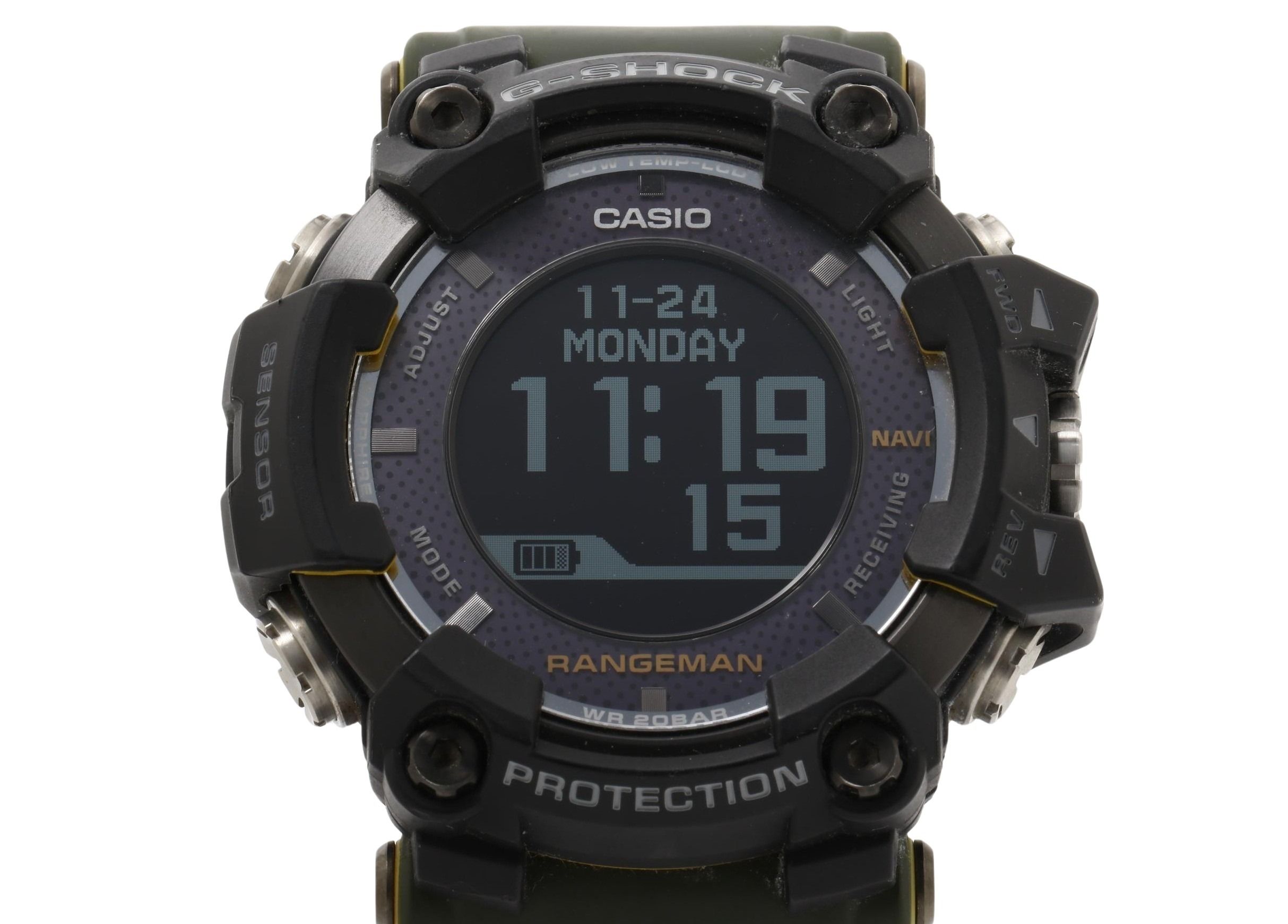 時計 G-SHOCK MASTER OF G - LAND RANGEMAN 樹脂／ステンレススチール GPR-B1000-1JR デジタル ブラック メンズ時計【本物保証】