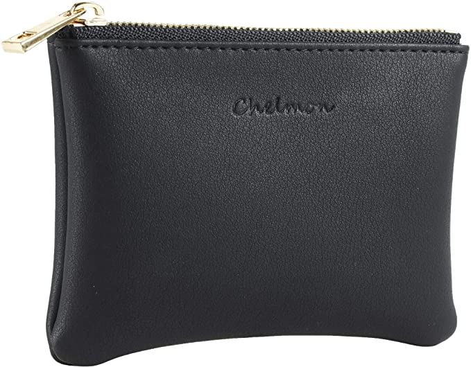 男性用ファスナー付きチェルモンビーガンレザー小銭入れポーチ小銭入れ女性用#003