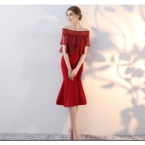 高級感 お呼ばれドレス パーティードレス ウェディングドレス 結婚式 二次会 同窓会 刺繍 韓国風 5,328円