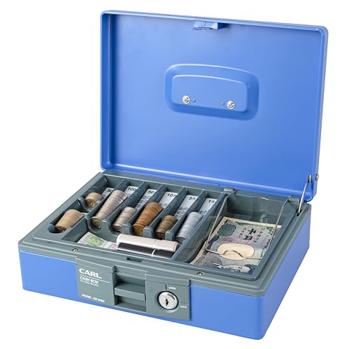 カール事務器 手提げ金庫 キャッシュボックス A5 ブルー CB-8400-B 5,825円