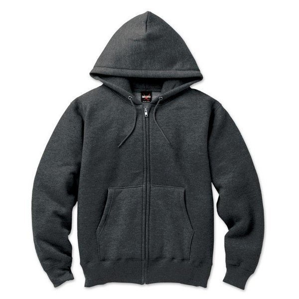 12.5ｏｚヘビーウェイト裏起毛フルジップパーカー 2221 チャコールグレー Mサイズ