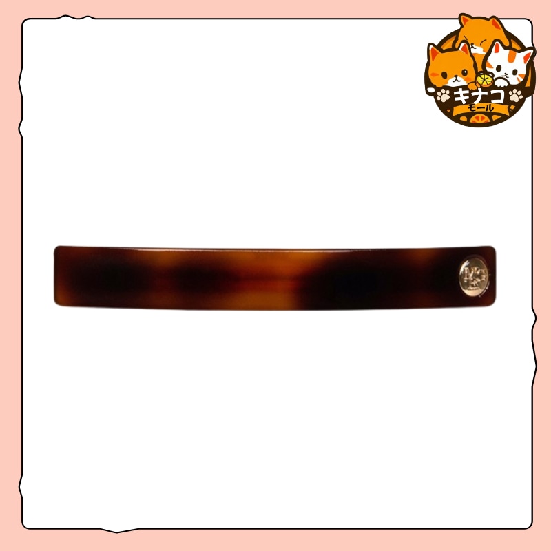 [MARITHE FRANCOIS GIRBAUD] OVAL LOGO HAIR PIN brown