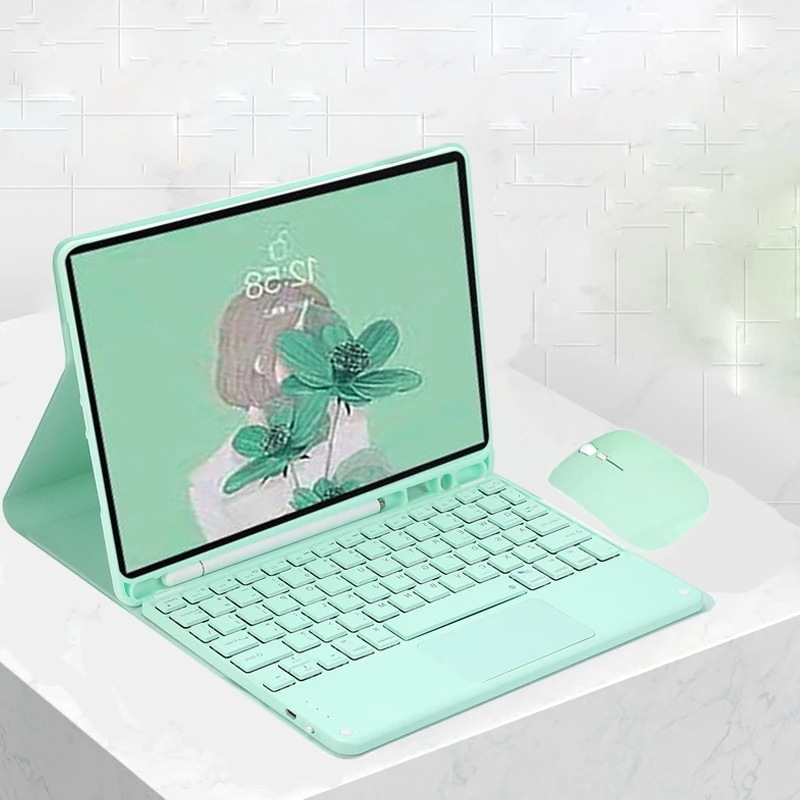 サムスンギャラクシータブ タブレットケース a9 a9プラス s9 s9 s8 s7 s6 lite a7 タブ用のタッチパッド付きキーボード