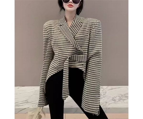 レディース ジャケット スーツ アウター 上着 ミドル丈 長袖 襟付き スーツカラー ベルト ウエストマーク ボタン 大人可愛い きれいめ カジュアル 上品 おしゃれ かっこいい レトロ こなれ感