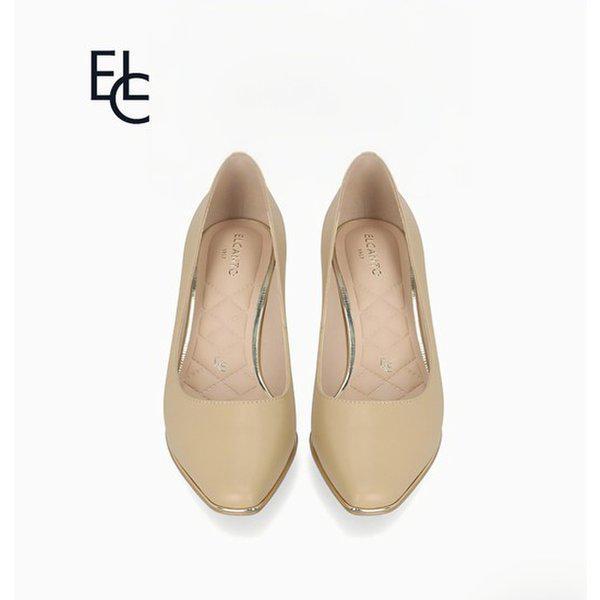 女性ラムスキンクッションベーシックゴールド装飾パンプス6cm LCWD23U513-35_SC