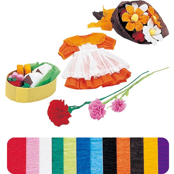 (まとめ)アーテック クレープ紙 250×250 6色組 (×60セット) 6,719円