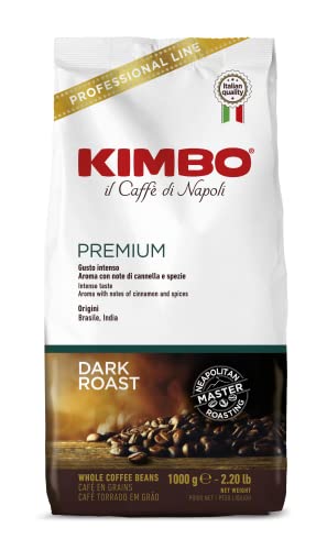 キンボ(KIMBO)コーヒー豆 エスプレッソ イタリア(ベリーダークロースト アラビカ50% ロブスタ50%)プレミアム 1kg 5,210円