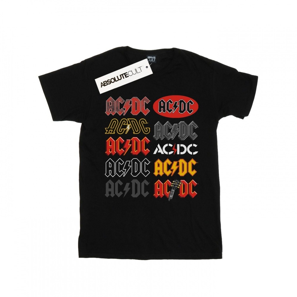 (英国より直送) AC/DC メンズマルチロゴ Tシャツ