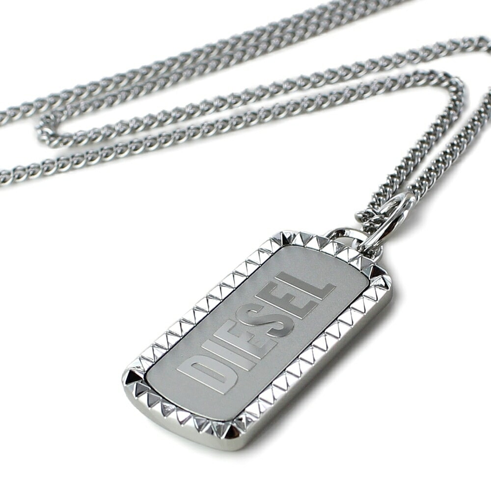 ディーゼル ネックレス メンズ レディース ステンレス チェーンネックレス シンプル ドックタグ プレゼント メンズアクセサリー ブランド 彼氏 彼女 男友達 女友達 夫 妻 誕生日 記念日 贈り物