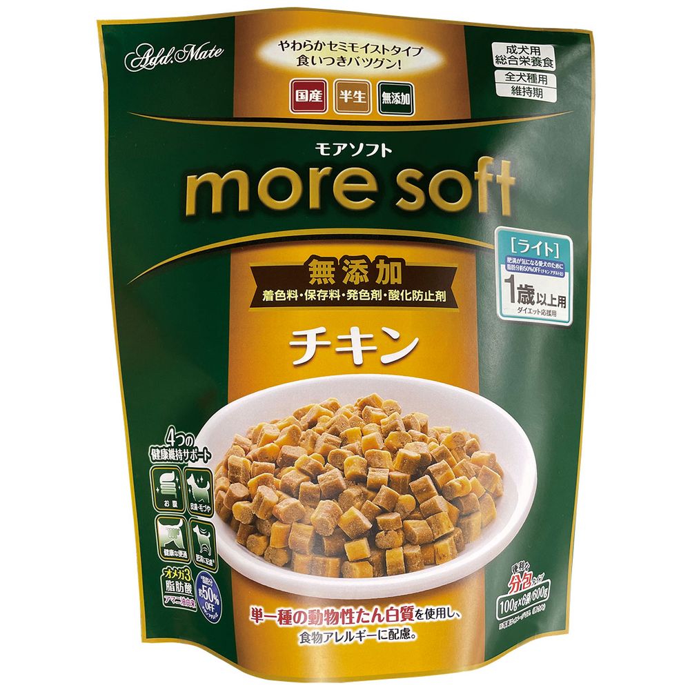 （まとめ買い）more soft チキンライト 600g 犬用フード [x3] 5,181円