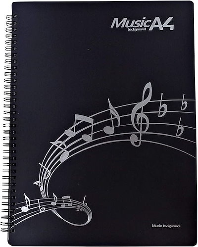 他サイト： 見開き 書き込み 楽譜ファイル 譜面ファイル A4サイズ( ブラック1個)の商品画像