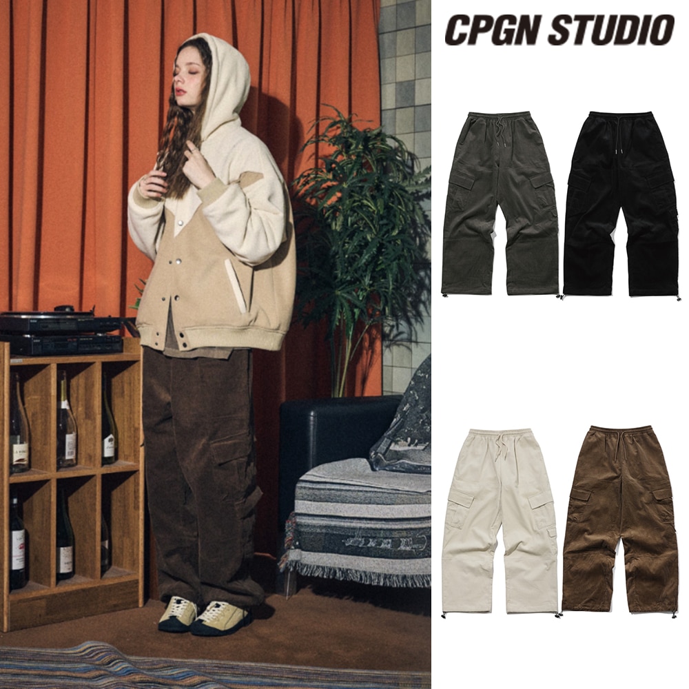 【CPGN STUDIO】 Corduroy Wide Over Cargo Pants