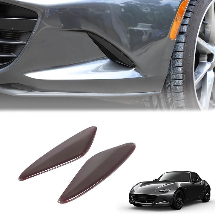 新型 マツダ ロードスター RF ND系 2016～2023に適用 フォグランプカバー フロントフォグランプカバー スモークカラー ABS製 取付簡単 貼付タイプ(フロントフォグランプ) 6,190円