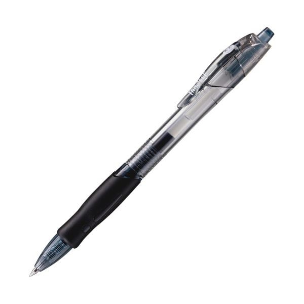 （まとめ）TANOSEE ノック式ゲルインクボールペン スリム 0.5mm 黒 1本 [x100]