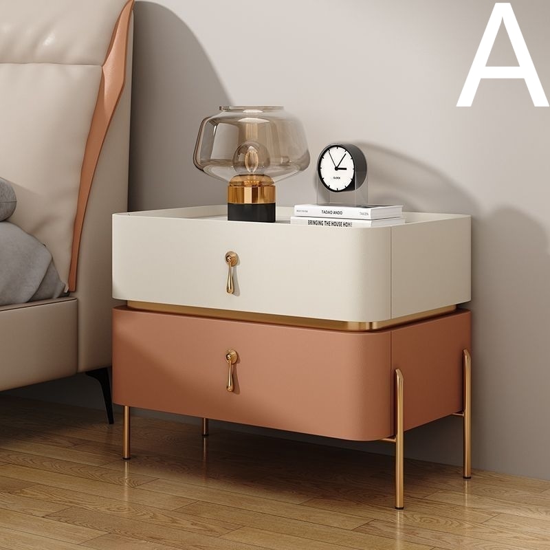 高級感のある軽量贅沢なベッドサイドキャビネットシンプルモダンな実木岩ベッドヘッドキャビネット