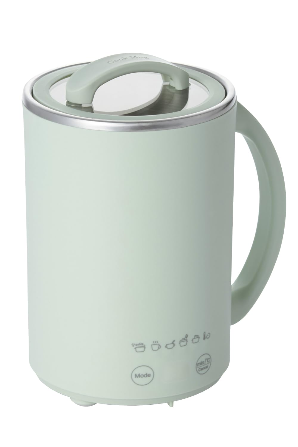 エレコム マグカップ型電気なべ 電気ケトル 500mL クックマグ 【 沸かす 煮込む 保温 スープ レトルト 手動 】6モード Cook Mug plus ケーブル長1.5m ミント HAC-LEP
