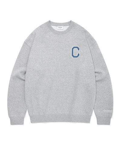 【COVERNAT】 ★ C Logo Fleeced Sweatshirt ★ 大人気 Covernat Unisex Fleeced Multi Logo Sweatshirt Header Gray