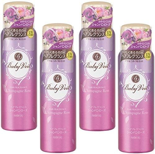 【まとめ買い】ベビーベール ヘアフレグランス シャンパンローズ 80g ×4個