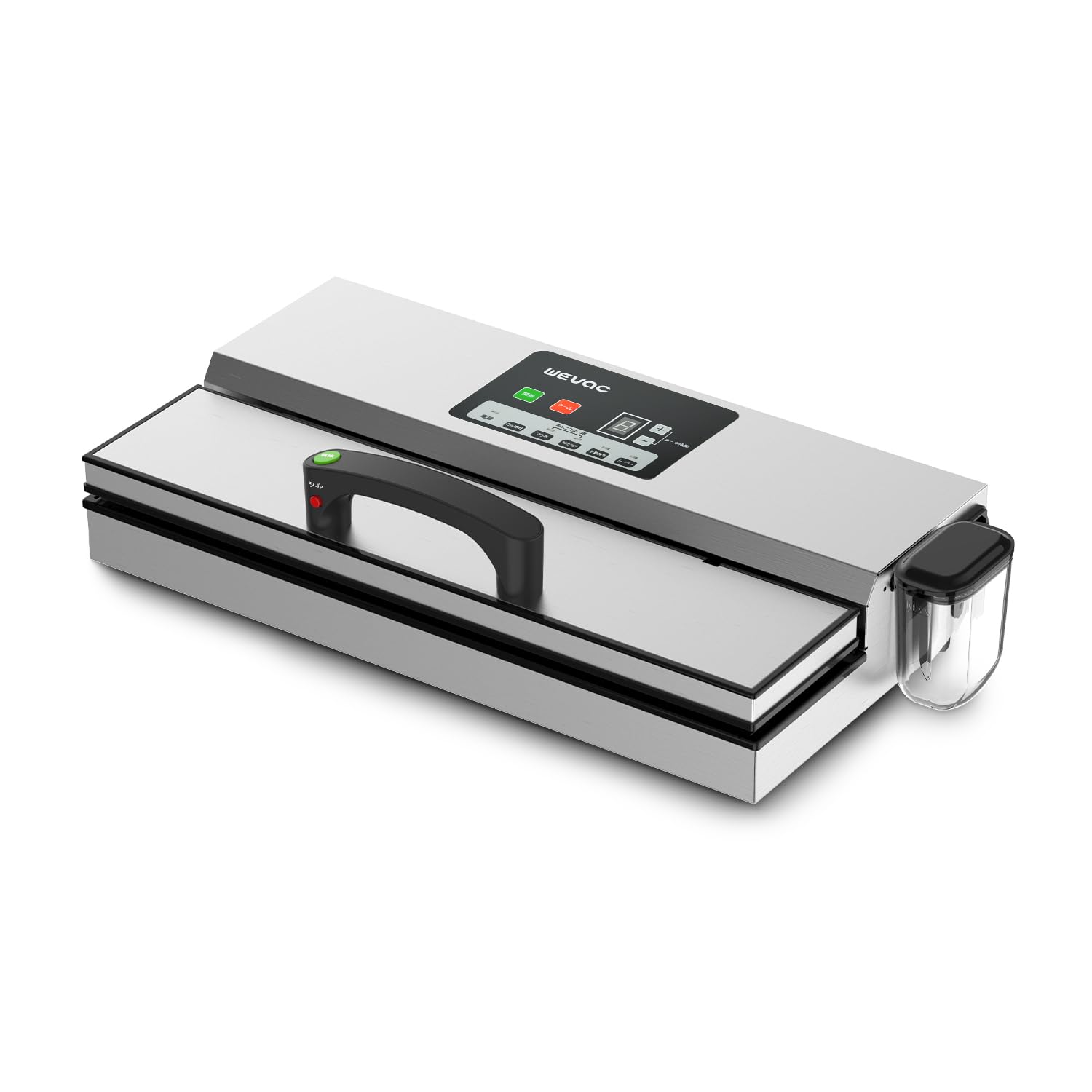 Wevac ステンレス製 真空パック機 真空パック シーラー 真空パック器 フードシーラー機 真空シーラー パック 機械 真空 包装 機 乾湿対応 脱気密封 食材保管 鮮度長持ち 日本語の取扱説明書