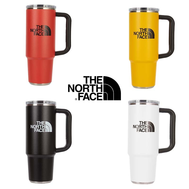 NA5CQ84 TNF TUMBLER 887ML 4カラー 魔法瓶 蓋付 ふた付き おしゃれ 韓国 保冷 保温 人気 ボトル レトロ かわいい ステンレス 取っ手付き 韓国雑貨 韓国グッズ