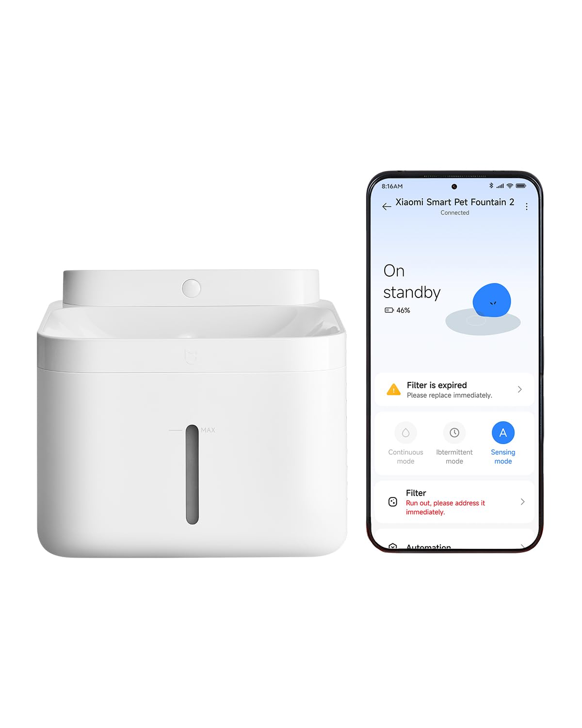 Xiaomi スマートペット給水機2 犬用 猫用 大容量3L ４層フィルター 充電式 コードレス 3種類の給水モード IPX7耐水 リモート操作 静音