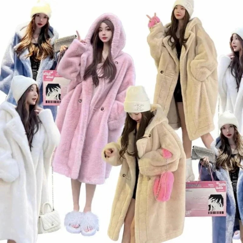 ジャケット 保温 ロングコート ぬいぐるみ ふわふわ アウター 人工ファー ロングパーカー フリース レディース フード付き 華やか暖かい 秋冬 ボアアウターファー毛皮アウター