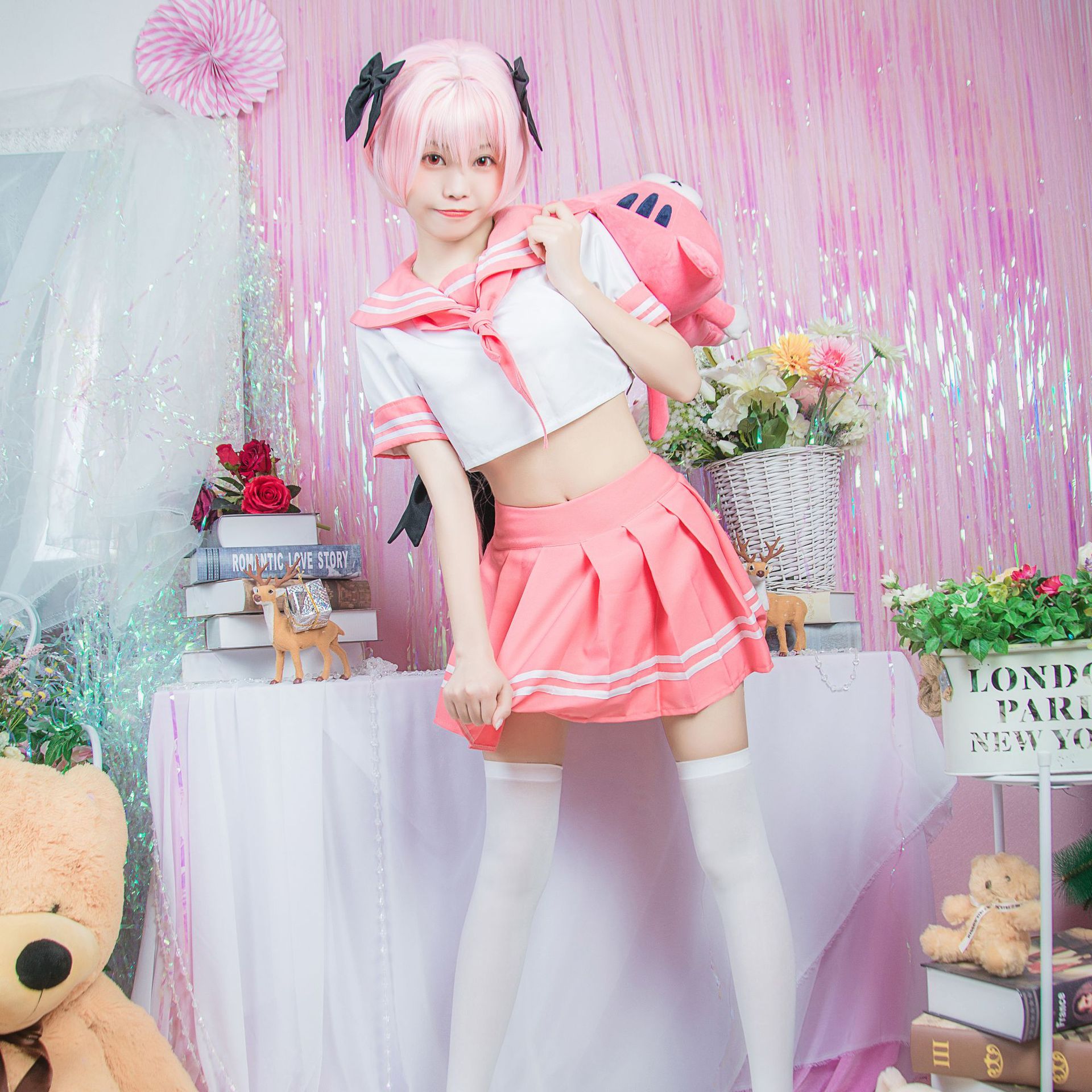 Jk学生ユニフォームアストルフォアニメコスプレ衣装セーラー服阿福セーラー服ダンス
