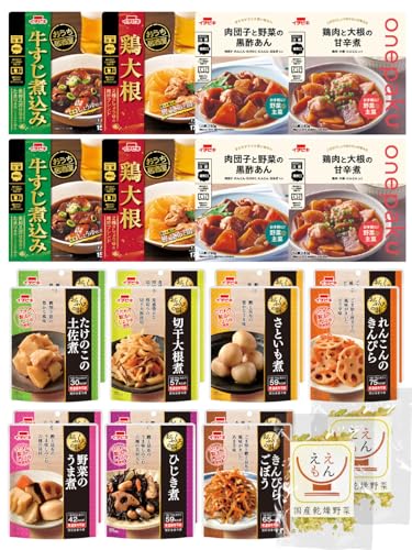 レトルト食品 おかず 和食 惣菜 野菜 肉 煮物 11種22食 詰め合わせ セット イチビキ レトルト 常温保存 保存食 国産乾燥野菜