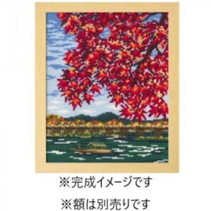 オリムパス ししゅうキット フレーム 紅葉の嵐山 7388