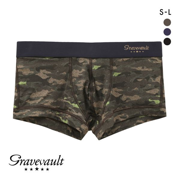 グレイブボールト Oscar ローライズ ボクサーパンツ SML メンズ 前閉じ 日本製 国産 Gr