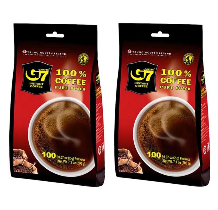 G7 ピュア ブラック2g 2袋セット（1袋　100個入り） インスタントコーヒー/ベトナムコーヒー Vietnam Coffee