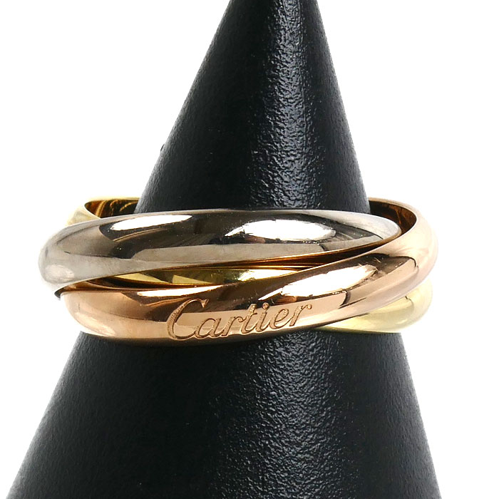 CARTIER カルティエ K18PG ピンクゴールド K18YG イエローゴールド K18WG トリニティ リング・指輪 B4234259 19号 59 10.0g レディース 中古 美品
