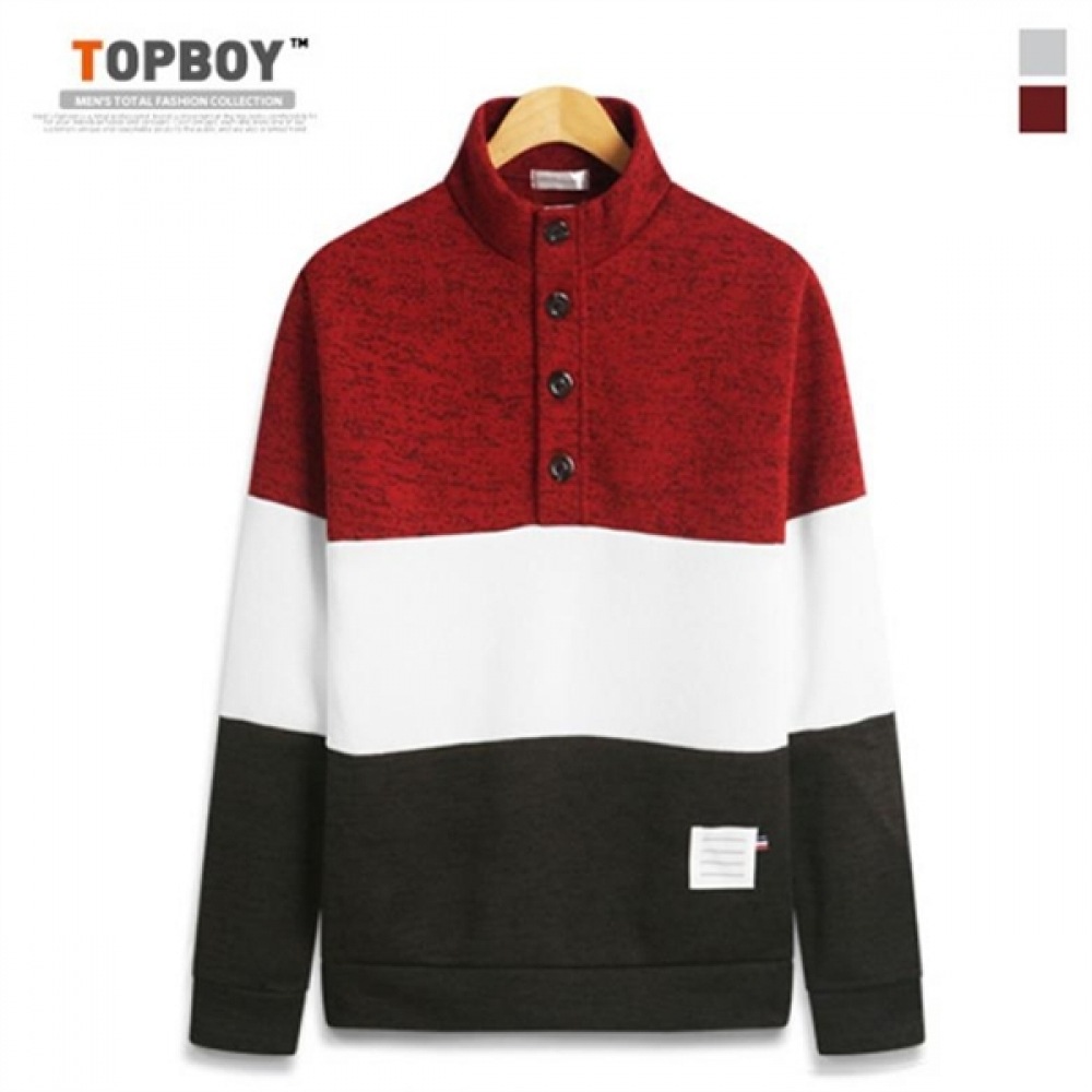 （トップボーイ）スリーティアカラーネックボタンハーフポーラーニット（RT499） 5,298円