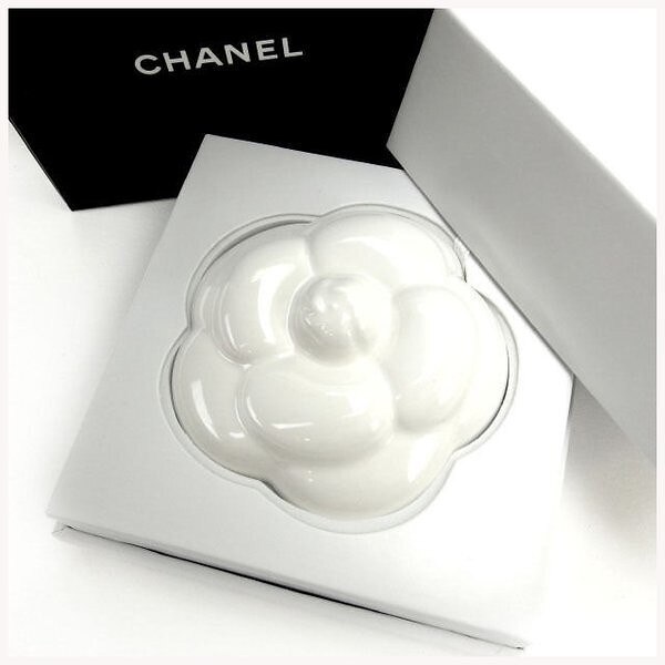 置物 ペーパーウェイト カメリア ホワイト 中古