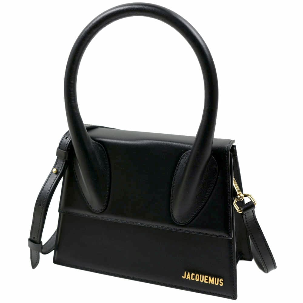 ジャックムス ショルダーバッグ ハンドバッグ トートバッグ レディース チキート ラージ レザー 本革 ブラック JACQUEMUS 2way CHIQUITO LARGE LEATHER HANDB