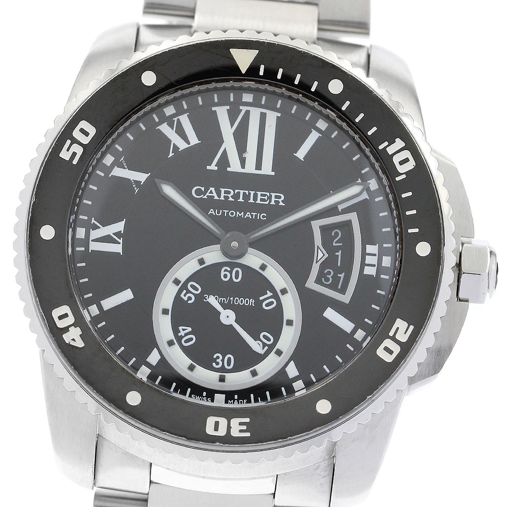 カルティエ CARTIER W7100057 カリブル ドゥ カルティエ ダイバー デイト 自動巻き メンズ _892211【中古】