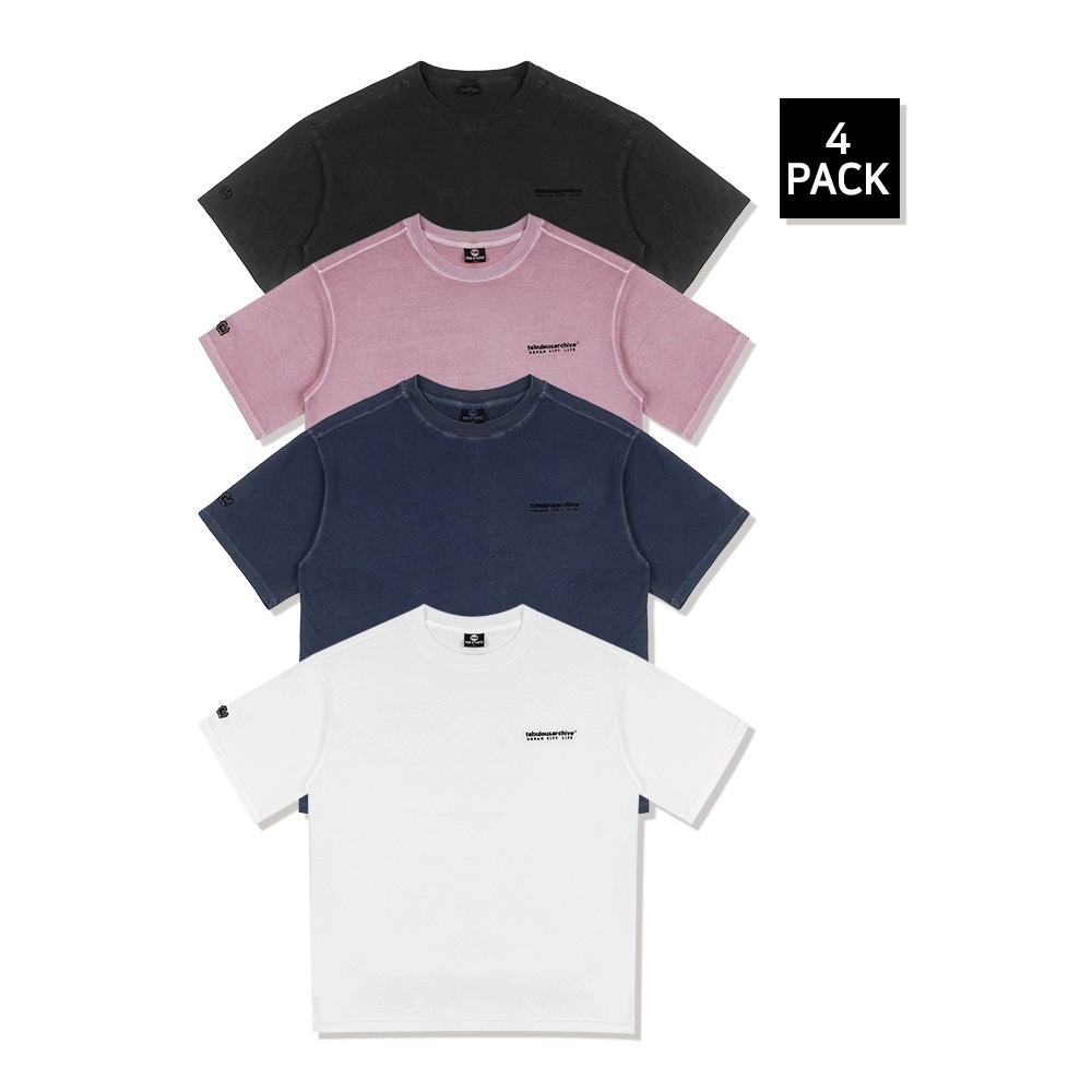 ファビュラスアーカイブ [4パック] オーバーフィットピグメントシングルショートスリーブTシャツ (FCB2TS255M) 6,135円