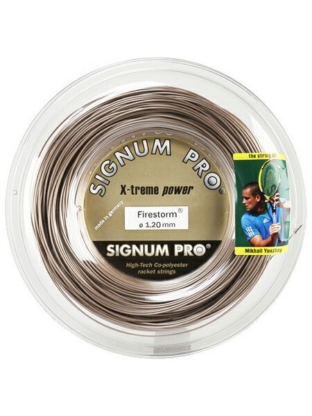 シグナムプロ ファイヤーストーム(120／125／130) 200Mロール 硬式テニス ポリエステル ガット (Signum Firestorm 200ｍ roll strings)