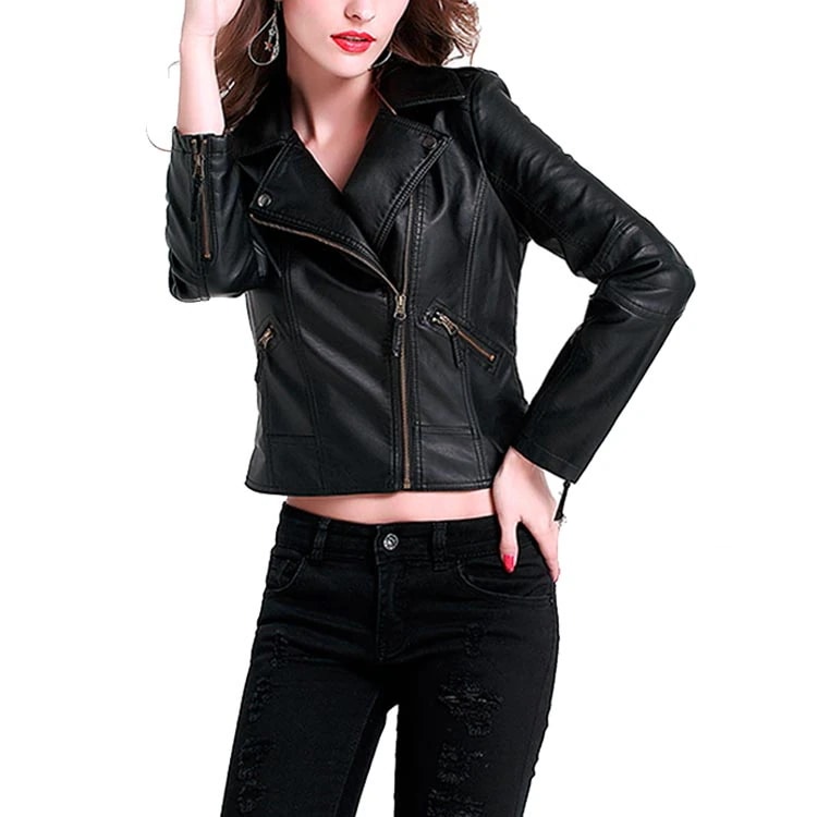 【急速出荷!】今がチャンス全2色×6サイズ！ライダースジャケット レディース 合皮ジャケット フェイクレザー ジャケット ライダース ショート丈 コンパクト 春 秋 冬