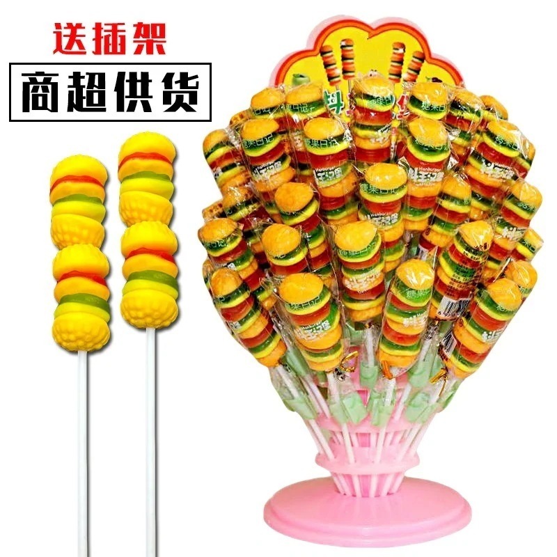 601Pcs 子どもの創作串焼きハンバーガーキャンディグミキャンディロリポップご褒美賞賛子どもの楽しみ泣かないおやつ 誕生日プレゼント 子供の贈り物 誕生日プレゼント 子供の贈り物