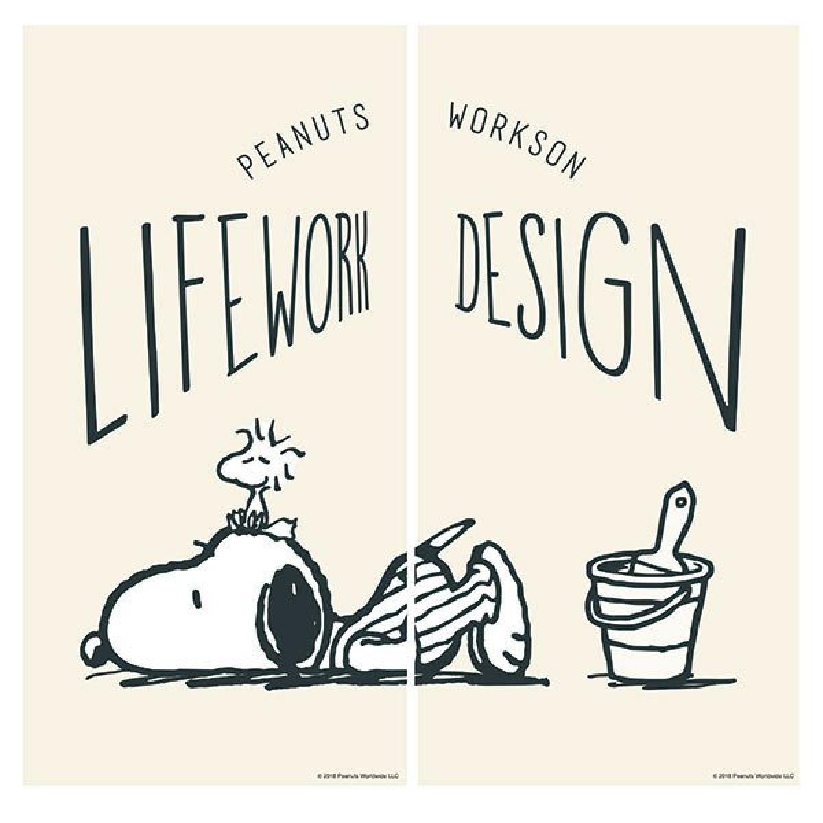 アサヒペン 障子紙 ン ワークソン ピーナッツ（スヌーピー）BREAK TIME（障子紙2枚組用） 92cm×182cm WSP-002S スヌーピー