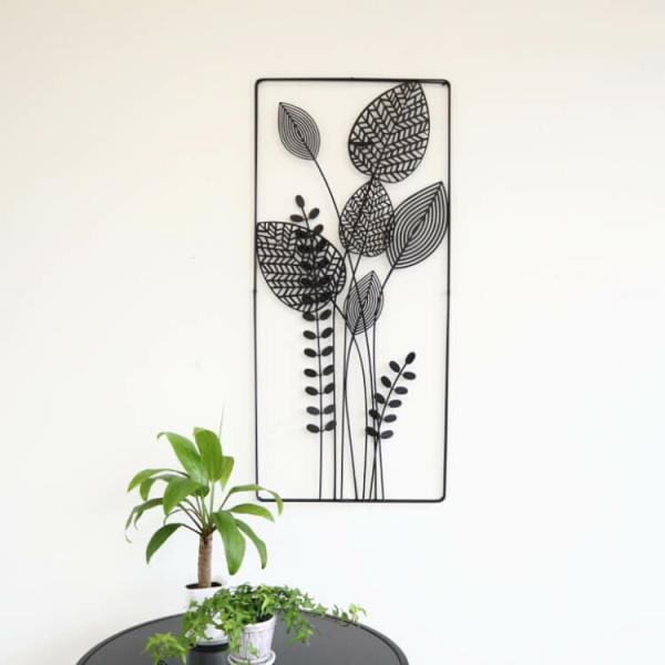 壁掛け 飾り ウォールデコレーション モダンアート ナチュラル アンティーク アイアン ボタニカル 400x890mm