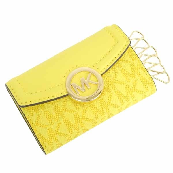 マイケルコース キーケース レディース シグネチャー イエロー系 MICHAEL KORS d35s0gftp5b-sunmltキーケース