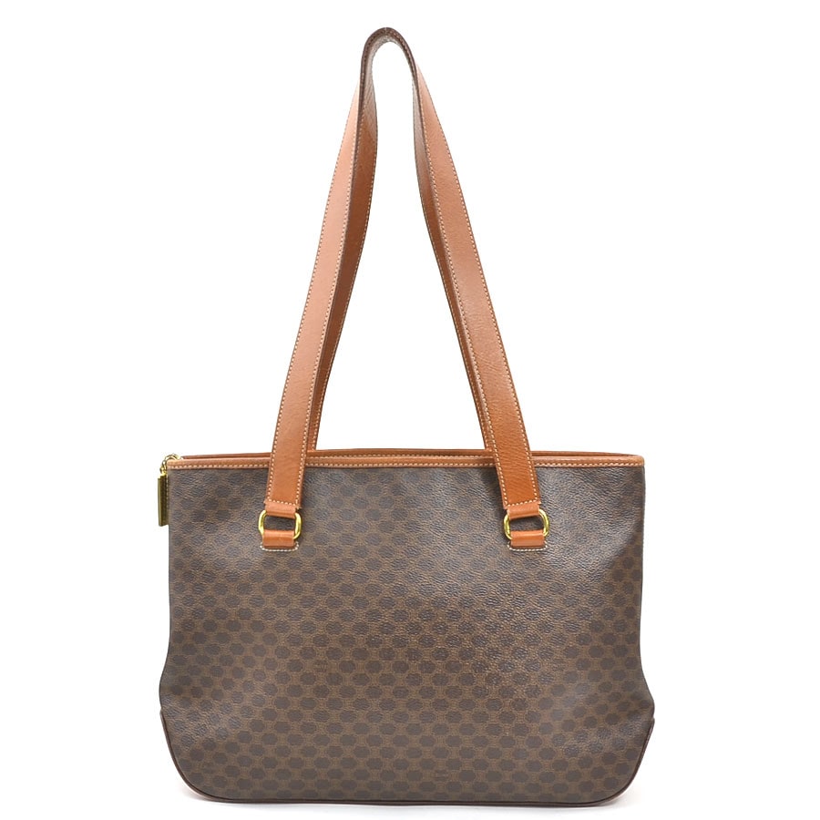 セリーヌ CELINE ショルダーバッグ トートバッグ マカダム PVC/レザー ブラウン レディース e61251a